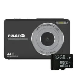 Pulse DC44 Digital Compact Camera w/32GB Card