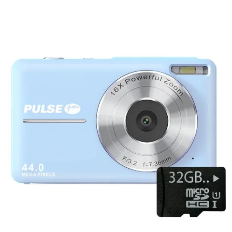 Pulse DC44 Digital Compact Camera w/32GB Card