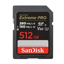SanDisk Extreme Pro 512GB SDXC Card 280MB/s V60