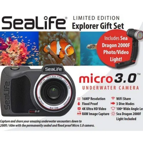 Sealife Micro 3.0 UW Explorer Set - Includes 2000F Light